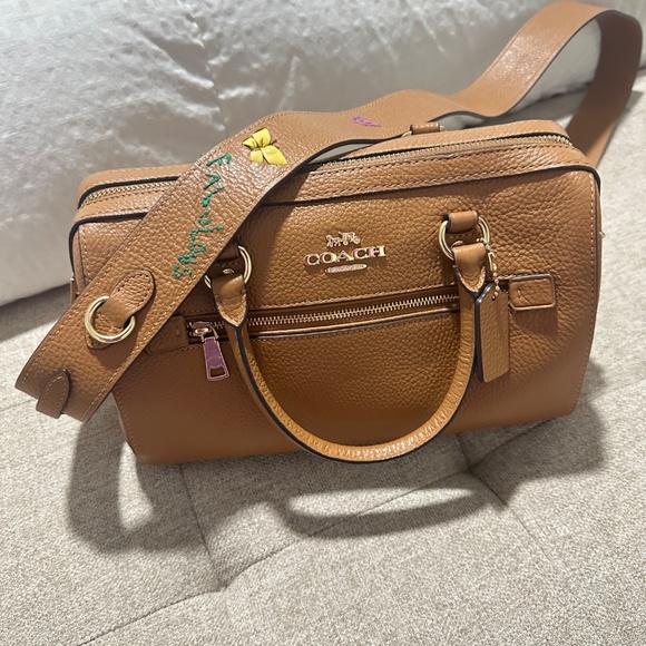Coach Rowan Satchel With Diary Embroidery - Gold/Penny Multi - Picture 9 of 9